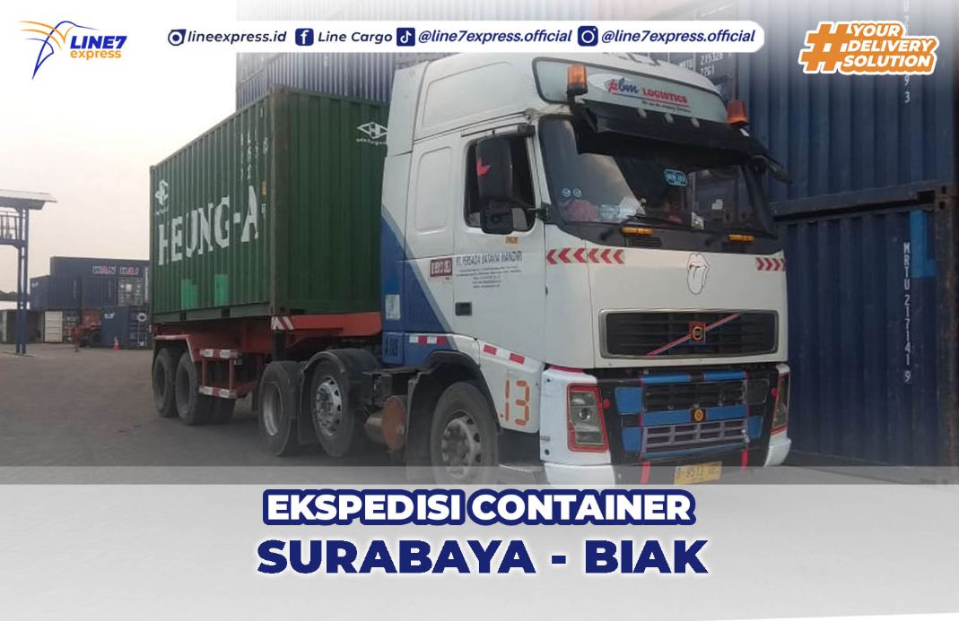 ekspedisi container surabaya biak